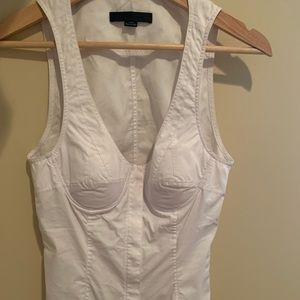 Alexander Wang White Bustier Top